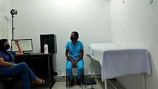 Hot Latina Doctor & Nurse Fuck Patient on Stretcher - Amateur Clinic Sex