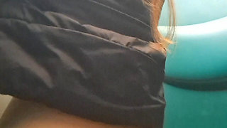 Peeing in a Portaloo at Festival