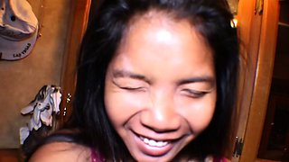 Hot Amateur Asian blowjob in my car