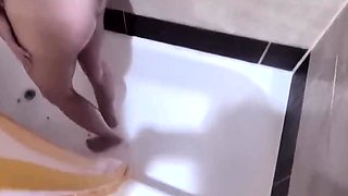 milf Spying on showering beautiful babe leads to surprise sh