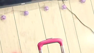 Stroking That Asshole with Her Kinky Toy While She's Watched by Her Boytoy