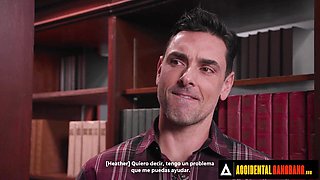 ACCIDENTAL GROUP SEX - Crazy Female Gets Group-fucked In A Library By Her Classmates FRENCH SUBTITLES - Ryan Driller