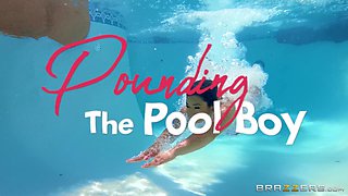 Pounding The Pool Boy With Johnny Sins, Mia Little - Brazzers