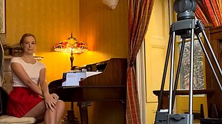 Amateur redhead milf alena strips and dances