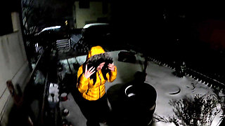 Shiny Yellow Downjacket BJ - Pussy Rules Shirt and Double Cum on My Clothes