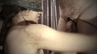 Bondage Blowjob Edging for chastity slave