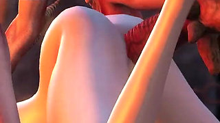 Lilith fucks hard her young sex slave in the dark castle