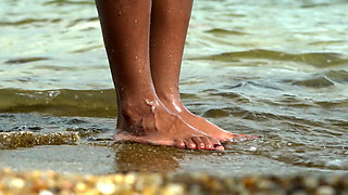Giggles' Sandy Feet
