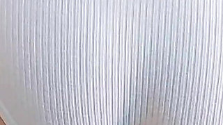 I Rubbed His Cock with My Tight Black Shorts and His Penis Started Leaking