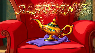 Princess Jasmine enjoys sexual pleasure. She picked up the magic lamp and began rubbing it with her pussy