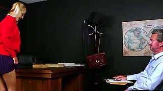 Upskirt student voyeur teasing teacher