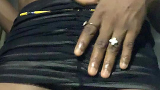 Hot Sexy Dance Ebony Teen Teasing with Oily Wet Pussy Shows in Mini Skirt