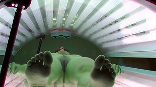 Czech beauty in solarium