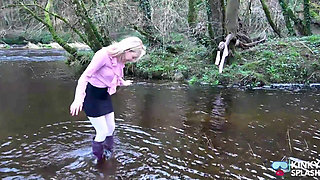 Secretary's White Tights Drenched in Waders Gone Wrong