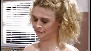 Sexy and horny eighteen-year-old bitch gets a hard fuck from her massager