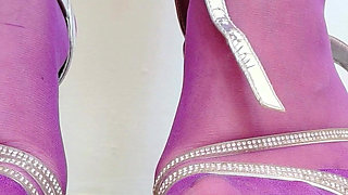 Nylon and Clear Heels