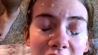 Pov teen blowjob facial