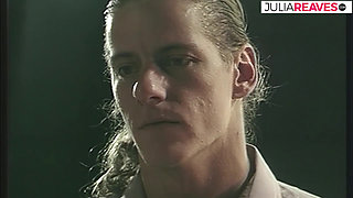 Blonde slut spreads legs as a monster cock destroys her tigtht pussy