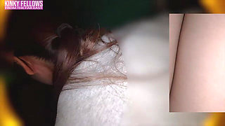 Fragile Heiress Heat as the Natural Rich Beauty Offers Warm Mouth Support Inside a Risky Temporary Booth