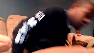 Amateur Blonde Blowjob and Interracial Facial