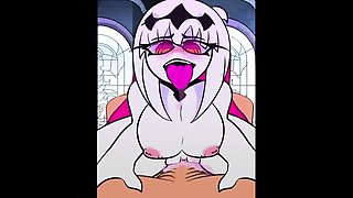 Hentai redhead gives blowjob and having sex