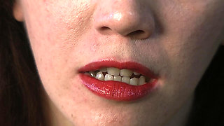 Brick Lipstick on the Couch