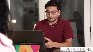 Cum on feet sex with innocent Raven Lane and Max Fills from Love Her Films