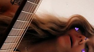 Curly Blonde Teen Records Solo Dildo Masturbation More at