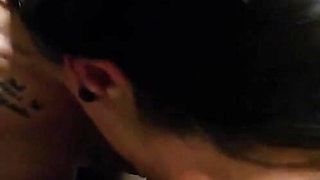 Sexy Big Tit Tattooed Brunette Gets Fucked and Swallows Cum