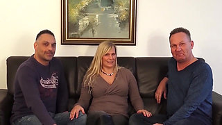 Mature Blonde MILF Double Teamed by Hung Studs in Wild Threesome