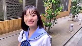 Japanese Teen In Uniform Banged Sideways
