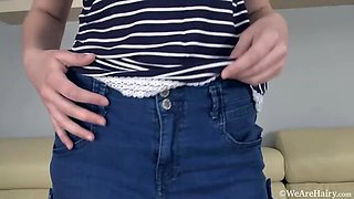Kristina Amanda's Hairy Striptease After Plant Watering