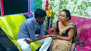Desi hot young Sasu Maa and Damat they had sex together when his daughter was not home.