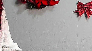 Christmas Lazy Fuck with Girlfriend! Sensual Side View Blowjob, Reverse Cowgirl and Hot Handjob Cumshot