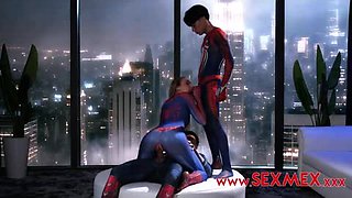 Spider Girl Made love By Superheroes