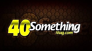 Blonde with big boobs fucked from behind before tit wanking