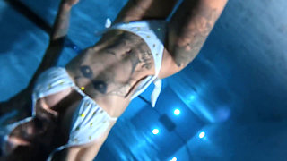 Underwater Swim at Night