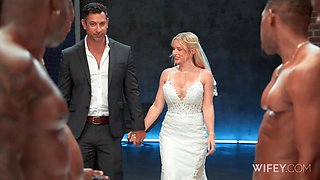 Wife Danielle Renae presented with BBC gangbang from cuckold hubby