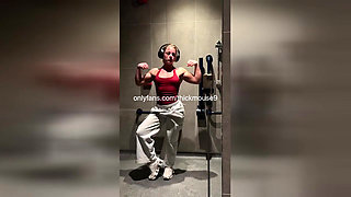 18yo TikTok Live Gym Accident: Tight Virgin Pussy Ripped & Creamed