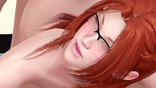 Redhead Teacher Has a Dick Rammed in Her Big Round Ass - 3D Porn