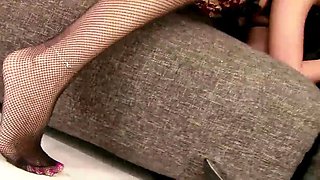 Foot job babe legs and labia banged while wearing tights