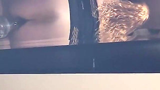 Slut Rides Huge Dildo While Sucking Cock