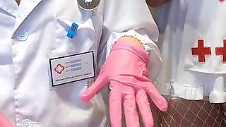 FFM Threesome - Doctor and Nurse Make Sick Patient Cum