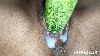 I tried a bigger cucumber and i squirts alot