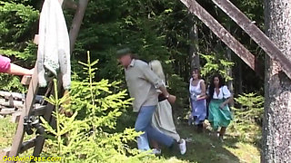 Outdoor oktoberfest groupsex orgy