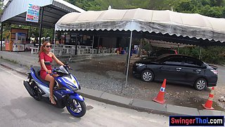 Motobike rail for Thai GIRLFRIEND and home fuckfest