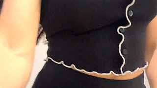 Tops Try on in a Locker Room, Big Boobs Flashing