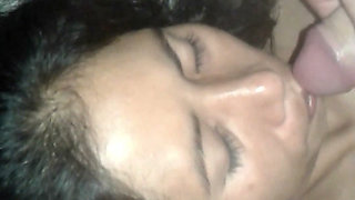 Asian Amateur Gets Pussy and Ass Fucked with Cumface