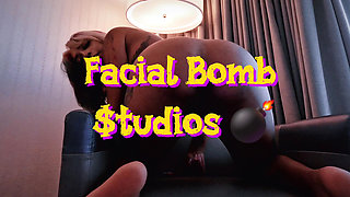 Sexy Light Skin Ebony Swallows My Cum Load