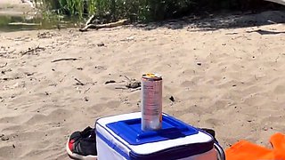 Cuckold Husband Films His Girl's Orgasm at a Nude Beach